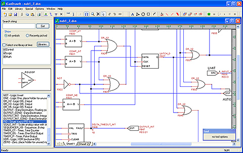 Screen shot of i.CanDrawIt graphical programming tool used to create control programs for the VP4-2310 Programmable I/O for Modbus RTU.
