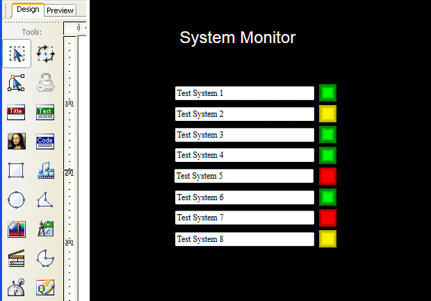 Screen shot showing example of User HTML in Modbus web server