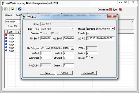LonWorks to Modbus Configuration Tool